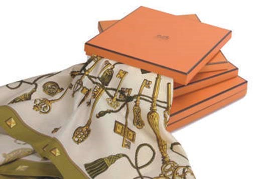 HERMÈS, FIVE SILK SCARVES