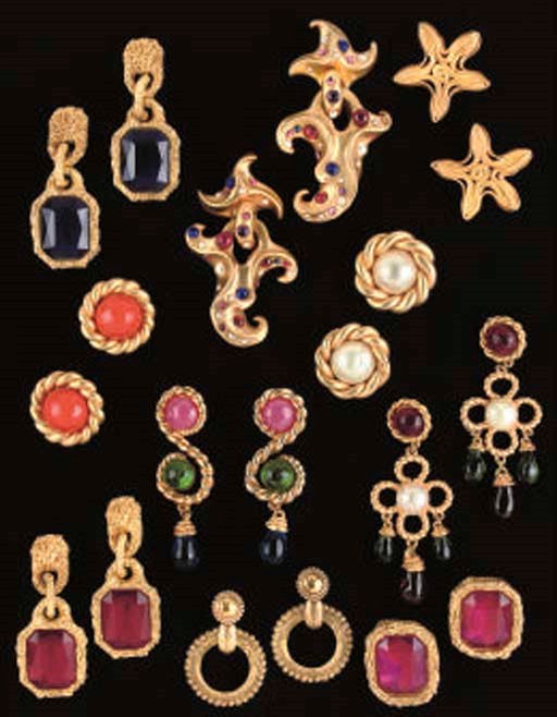 CHANEL: TEN PAIRS OF EARRINGS