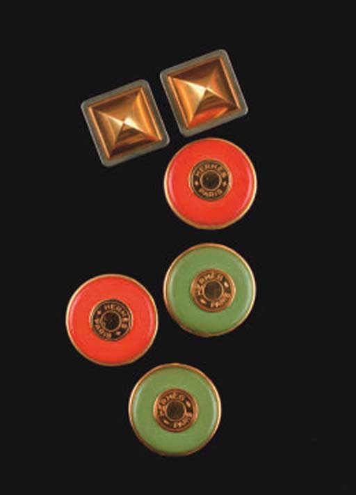 HERMÈS: THREE BOXED PAIRS OF EARRINGS