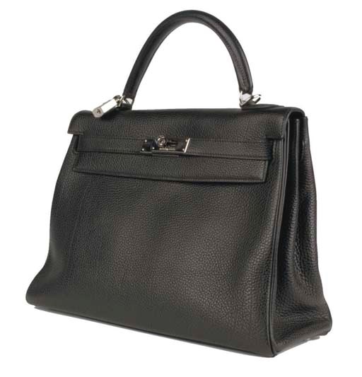 HERMÈS, A BLACK TOGO KELLY BAG