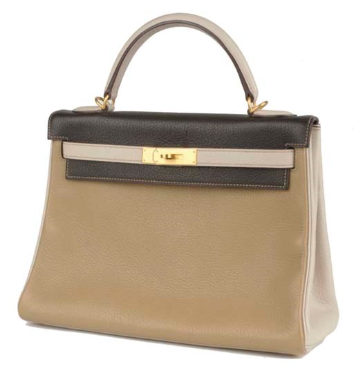 HERMÈS, A TRI-COLOUR KELLY BAG