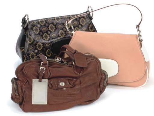 PRADA, THREE HANDBAGS