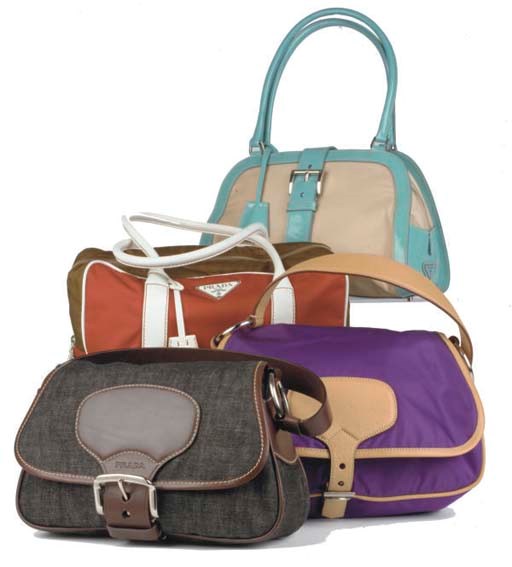 PRADA, FOUR HANDBAGS