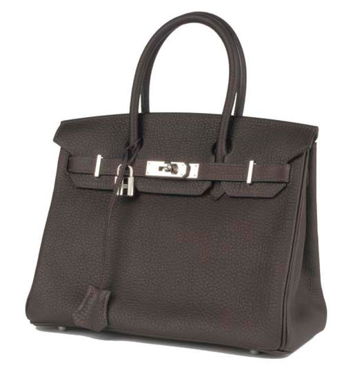 HERMÈS, A CHOCOLATE BROWN BIRKIN