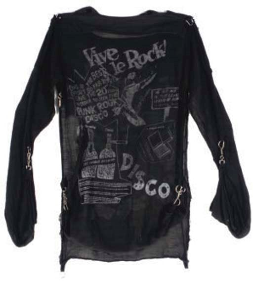 A 'VIVE LE ROCK' BONDAGE SHIRT