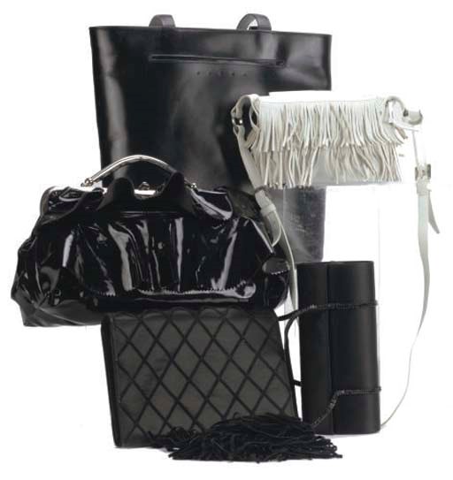 A LARGE COLLECTION OF HANDBAGS AND WALLETS