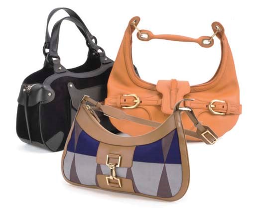 FERRAGAMO, GUCCI AND JIMMY CHOO HANDBAGS