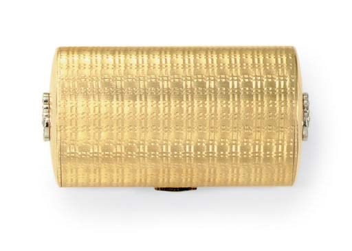 **A GOLD, DIAMOND AND TORTOISESHELL VANITY CASE, BY CARTIER