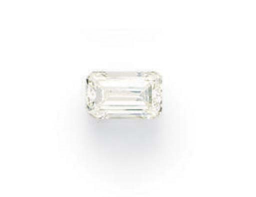 AN UNMOUNTED RECTANGULAR-CUT DIAMOND