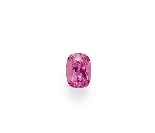 AN UNMOUNTED CUSHION-CUT PINK SAPPHIRE