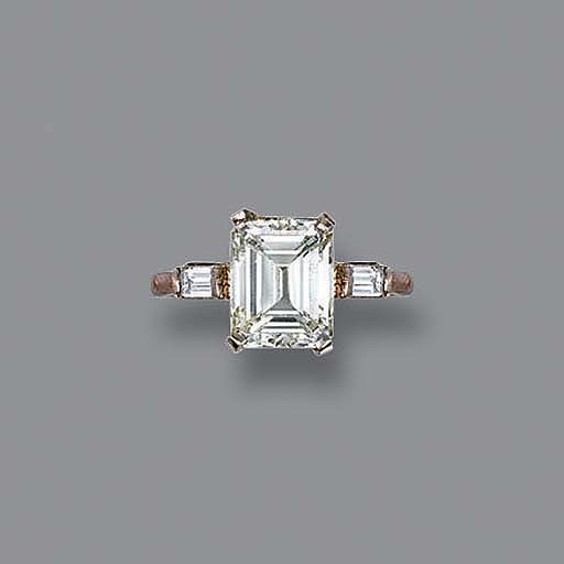 A DIAMOND SINGLE-STONE RING