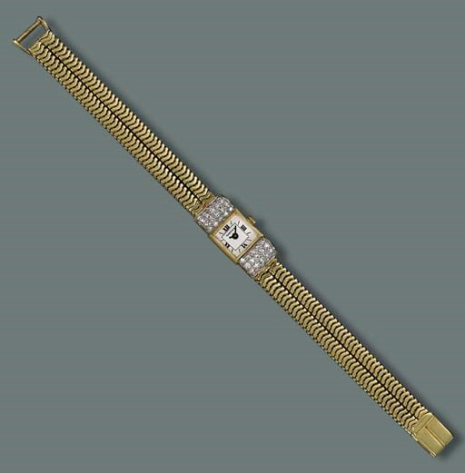A LADY'S DIAMOND WRISTWATCH, BY CARTIER