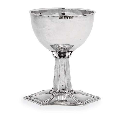 AN EDWARD VII SILVER GOBLET