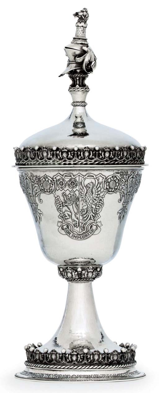 A GEORGE V SILVER CUP AND COVER