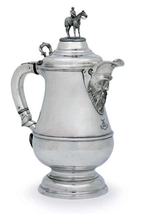 A LARGE VICTORIAN SILVER EWER