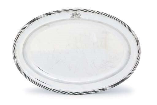 A GEORGE III SILVER MEAT-DISH