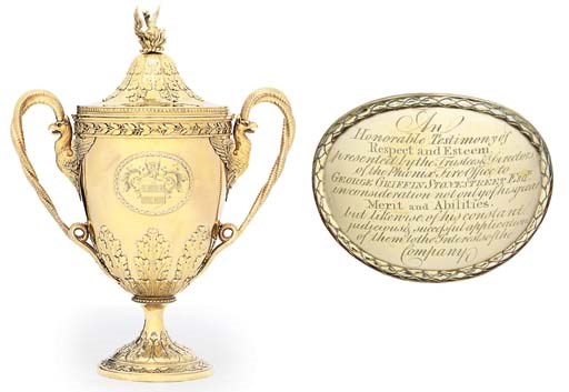 A FINE GEORGE III SILVER-GILT CUP AND COVER