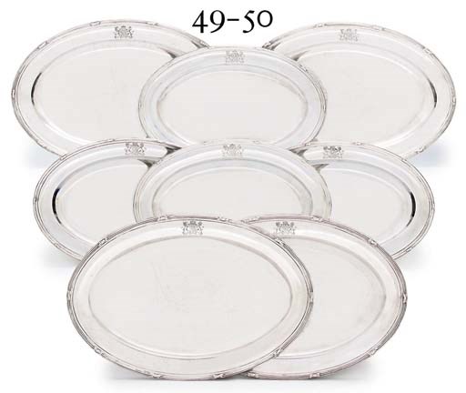 A SET OF FOUR GEORGE III SILVER MEAT-DISHES