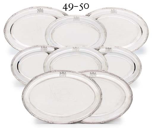 A SET OF FOUR GEORGE III SILVER MEAT-DISHES