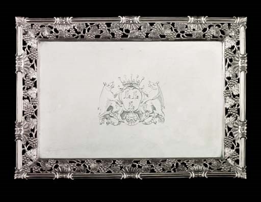 AN IMPORTANT GEORGE II SILVER WAITER