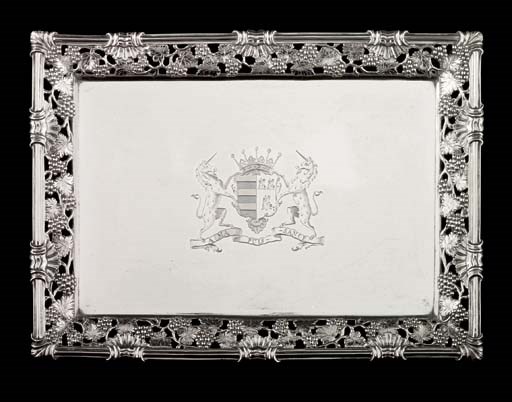 AN IMPORTANT GEORGE II SILVER WAITER