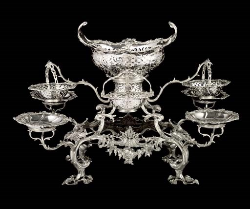 A GEORGE III SILVER EPERGNE