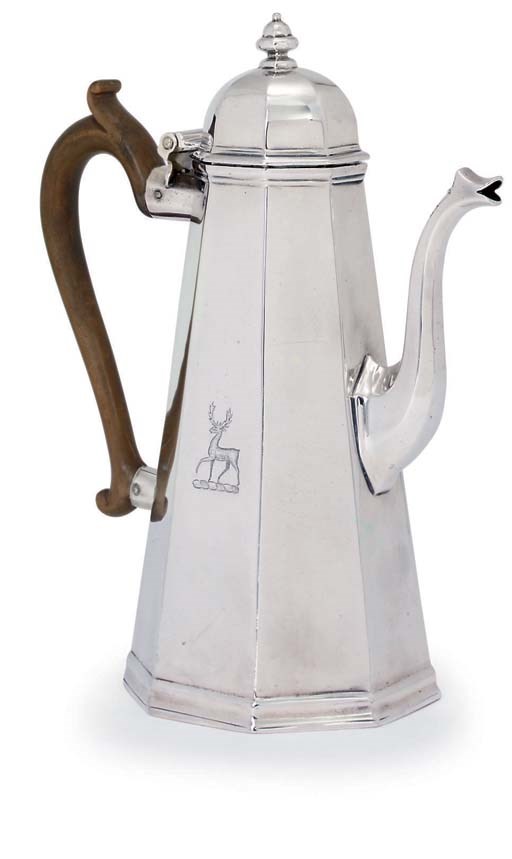 A QUEEN ANNE SILVER COFFEE-POT