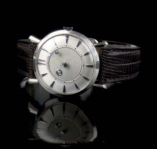 A 14K WHITE GOLD AND DIAMOND MYSTERY WRISTWATCH, BY JAEGER-LECOULTRE