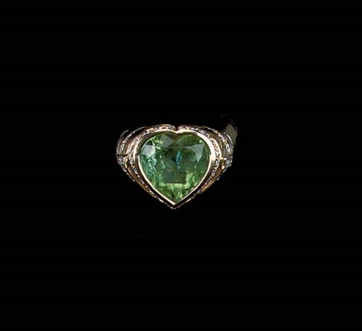 A PERIDOT AND DIAMOND RING, BY REPOSSI