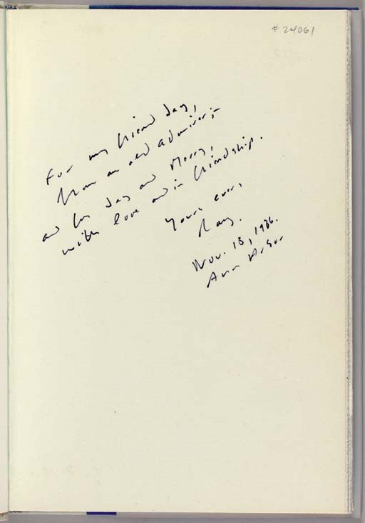 CARVER, Raymond. Ultramarine. New York: Random House, 1986.