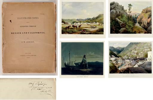 AUDUBON, John Woodhouse (1819-1862). Illustrated Notes of an Expedition through Mexico and California. New York: H. Ludwig for J.W. Audubon, 1852.