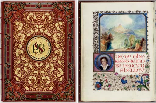 SANGORSKI and SUTCLIFFE, bindery - SHELLEY, Percy Bysshe.  "Ode to the West Wind," "The Cloud," and "To a Skylark." London, n.d..