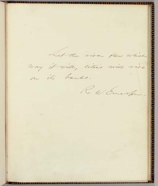 [AMERICAN LITERARY ALBUM]. An autograph literary album, apparently compiled by an English visitor, various places (New York, South Carolina, Cambridge, etc.) various dates [most 1850].