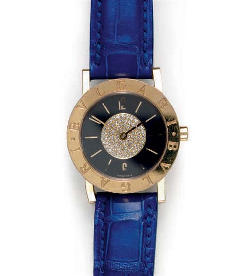 AN 18K GOLD AND DIAMOND "BULGARI BULGARI" WRISTWATCH, BY BULGARI