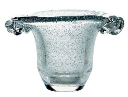 A FRENCH GLASS VASE,