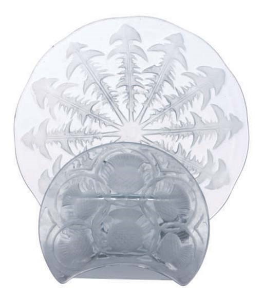 A GROUP OF TWELVE FRENCH MOLDED GLASS BOWLS,
