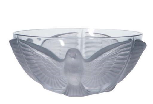 A FRENCH MOLDED GLASS BOWL,