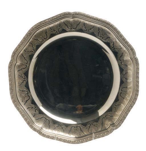 A FRENCH SILVER SECOND COURSE DISH,