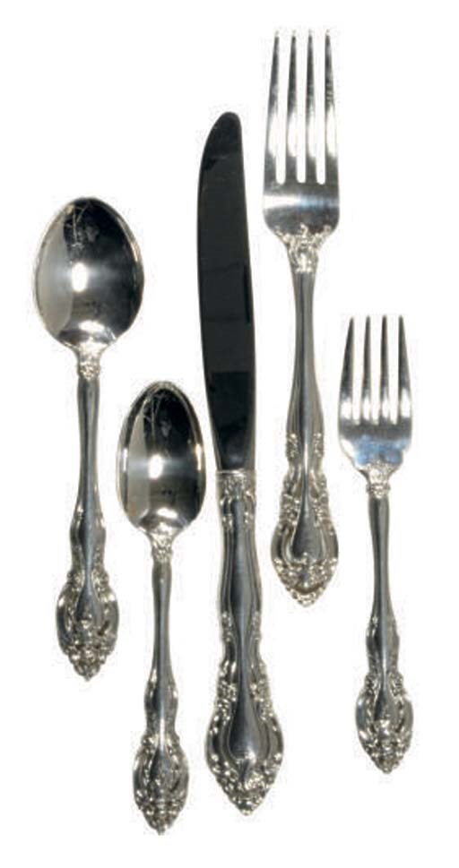 TWO AMERICAN SILVER PART FLATWARE SERVICES