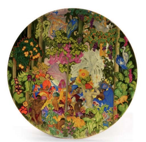AN ENGLISH PORCELAIN CHARGER,