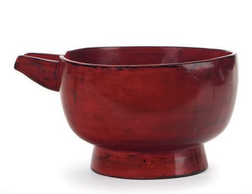 A JAPANESE NEGORO LACQUER WOOD EWER,