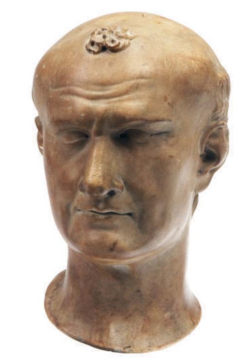 A ROMAN STYLE MARBLE HEAD OF THE EMPEROR TITUS FLAVIS VESPIAN,