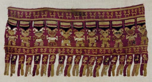 A GROUP OF EIGHT ANCIENT PERUVIAN TEXTILES