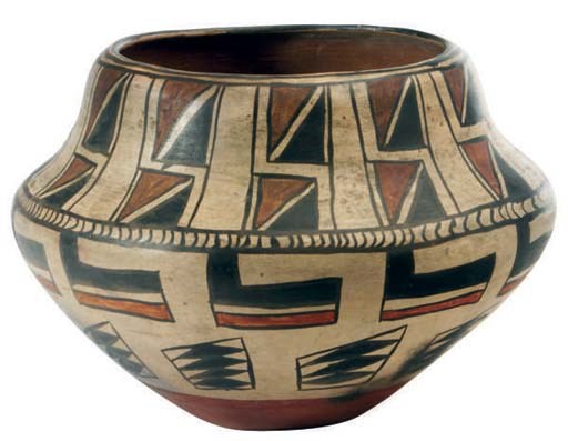A SAN ILDEFONSO POLYCHROME JAR