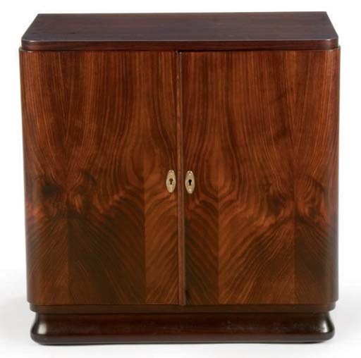 A FRENCH ROSEWOOD RECORD STORAGE CABINET**,