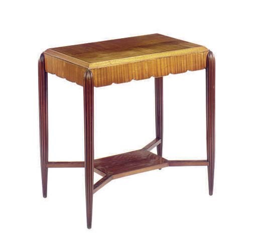 A FRENCH ART DECO MAHOGANY OCCASSIONAL TABLE,