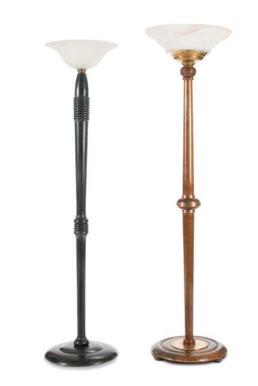 A GROUP OF FOUR STANDING LAMPS,