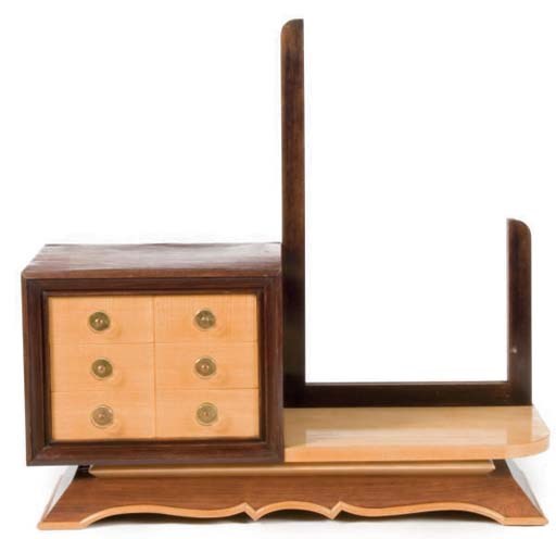 AN ART DECO BIRCH AND ROSEWOOD SMALL DRESSING TABLE**,