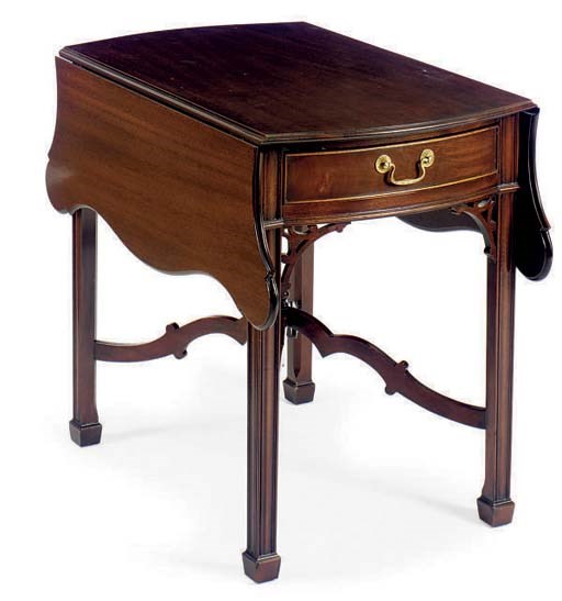 TWO MAHOGANY PEMBROKE TABLES,