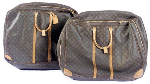 TWO LOUIS VUITTON SOFT LUGGAGE BAGS,